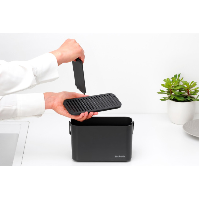 Кутия за аксесоари за почистване с дръжка Brabantia SinkSide Dark Grey - Кухня