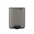 Кош за смет Brabantia Bo Pedal 7L, Platinum