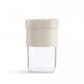 Буркан за съхранение с допълнителна приставка Lekue Beige, 600-850ml Буркан за съхранение с допълнителна приставка Lekue Beige, 600-850ml