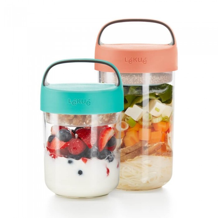 Купичка с отделения Lekue On The Go Coral 600ml