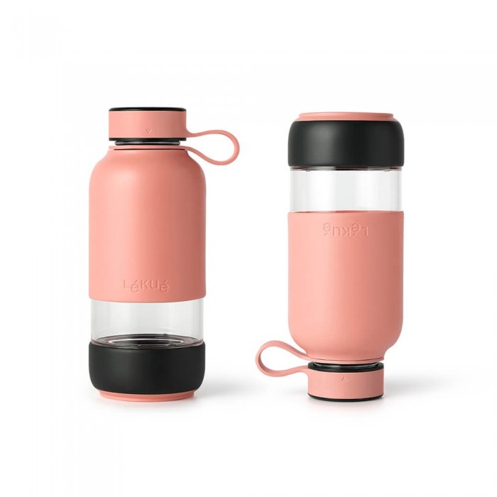 Бутилка с вграден филтър Lekue On The Go Coral 500ml