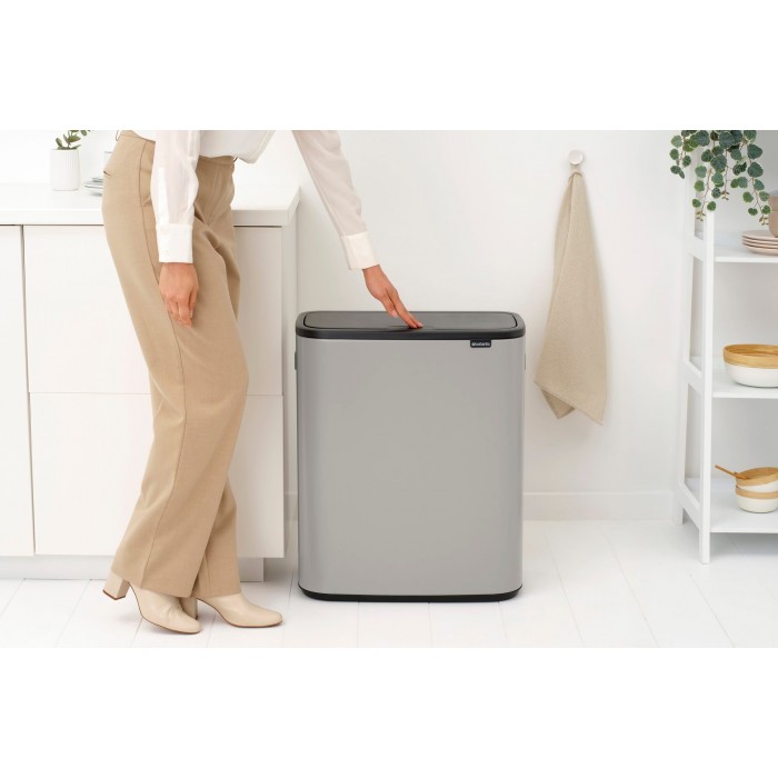 Кош за смет Brabantia Bo Touch 2x30L, Soft Grey