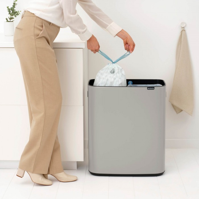 Кош за смет Brabantia Bo Touch 2x30L, Soft Grey