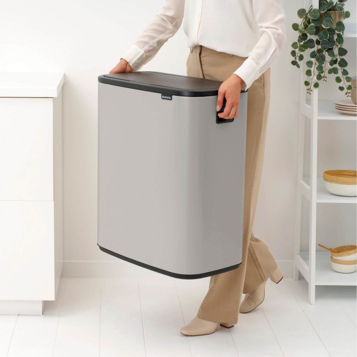 Кош за смет Brabantia Bo Touch 2x30L, Soft Grey
