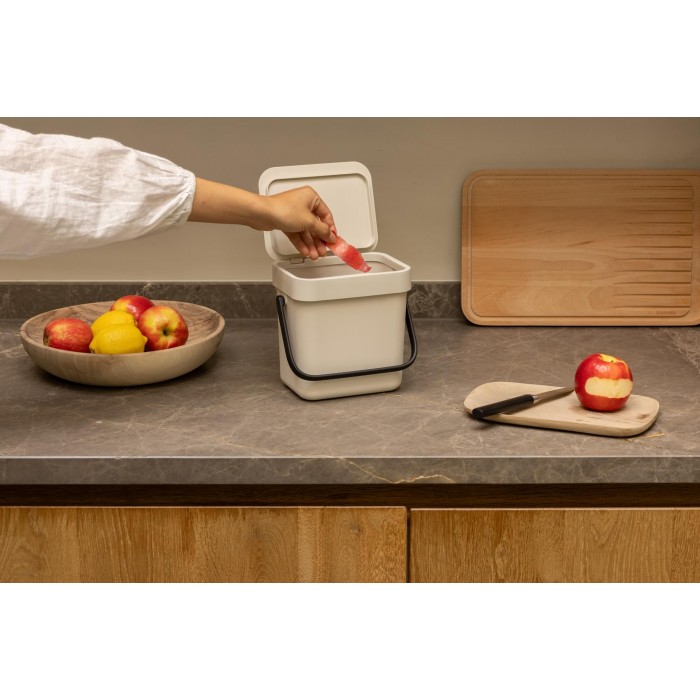 Кош за смет за разделно събиране Brabantia Sort&Go 3L, Soft Beige Кош за смет за разделно събиране Brabantia Sort&Go 3L, Soft Beige