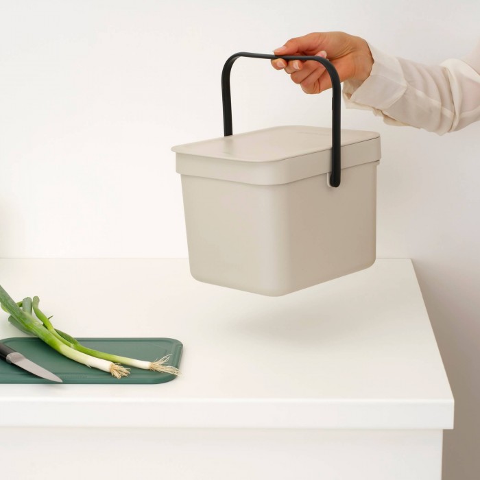 Кош за смет за разделно събиране Brabantia Sort&Go 6L, Soft Beige Кош за смет за разделно събиране Brabantia Sort&Go 6L, Soft Beige