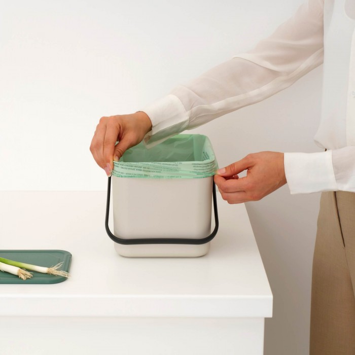 Кош за смет за разделно събиране Brabantia Sort&Go 6L, Soft Beige Кош за смет за разделно събиране Brabantia Sort&Go 6L, Soft Beige