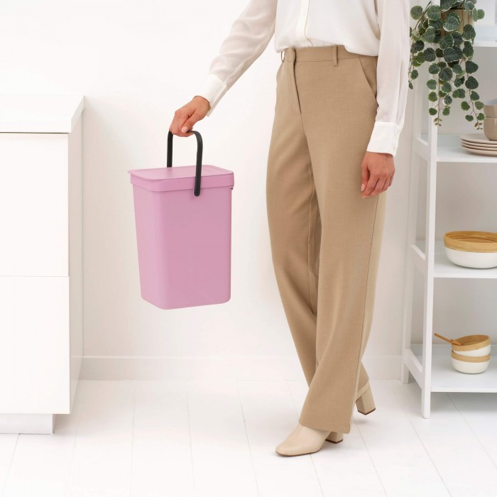 Кош за смет за разделно събиране Brabantia Sort&Go 12L, Lilac Pink Кош за смет за разделно събиране Brabantia Sort&Go 12L, Lilac Pink
