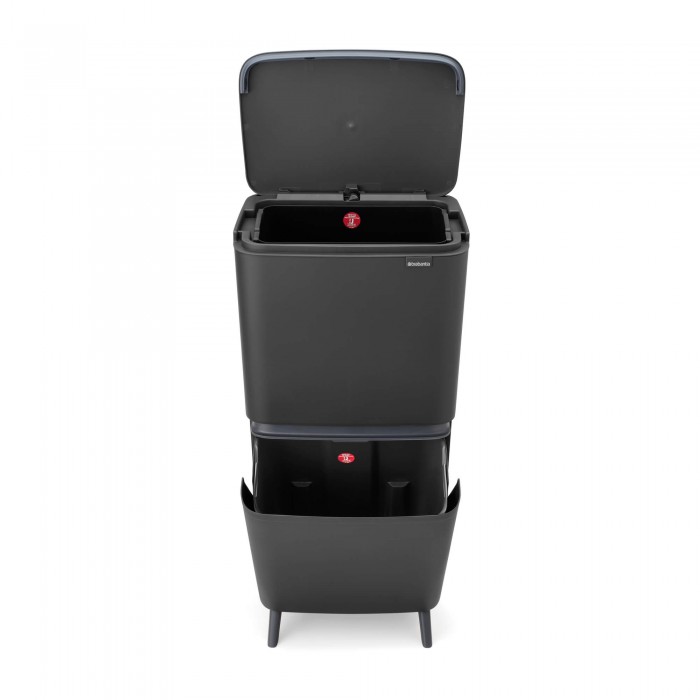 Кош за смет за разделно събиране Brabantia SortUp Hi 20+25L, Dark Grey Кош за смет за разделно събиране Brabantia SortUp Hi 20+25L, Dark Grey