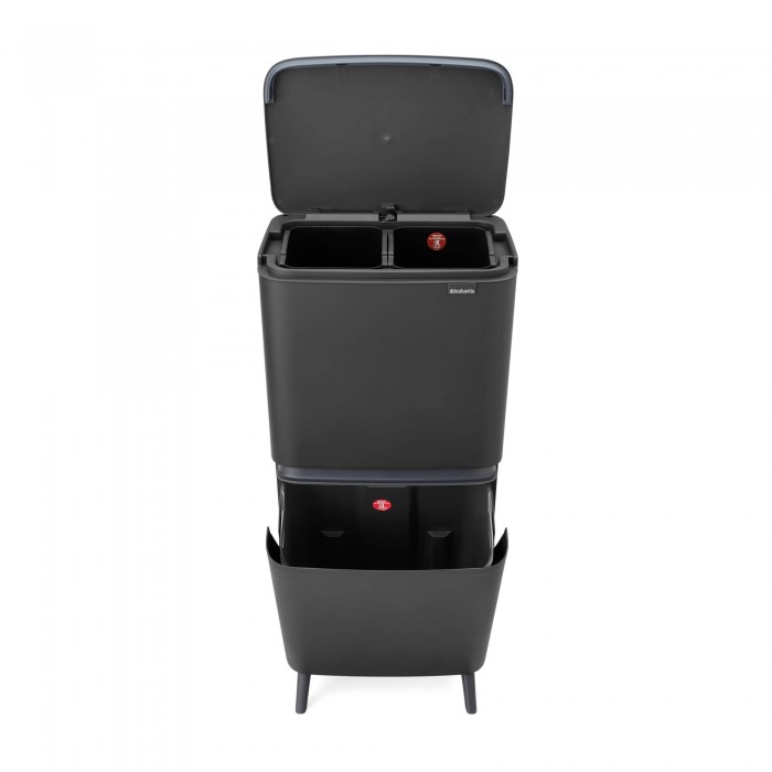 Кош за смет за разделно събиране Brabantia SortUp Hi 20+10+10L, Dark Grey