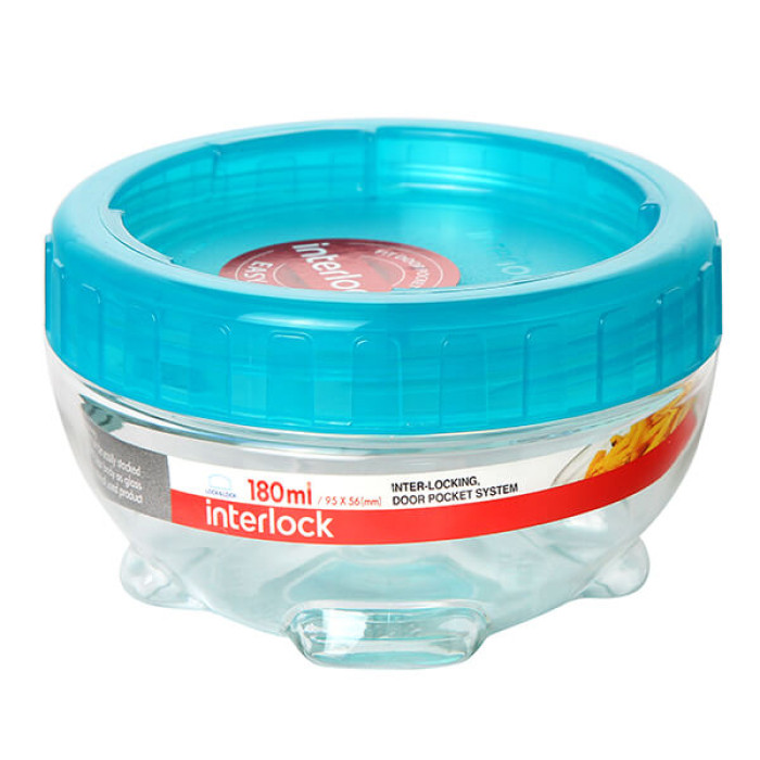 Буркан Lock & Lock Interlock INL305B 180ml, петролено зелен - Кухня