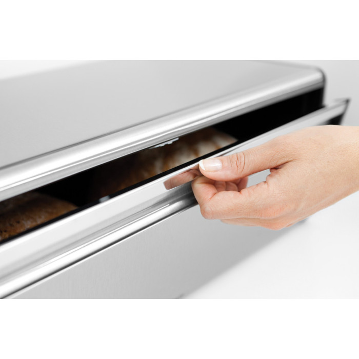 Кутия за хляб Brabantia Fall Front Matt Steel Fingerprint Proof - Кухня