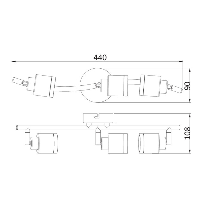 Спот 3-ка Akoma, 3*Gu10, max 5W, 230V Спот 3-ка Akoma, 3*Gu10, max 5W, 230V - Електроуреди