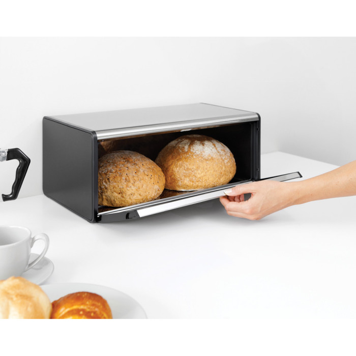 Кутия за хляб Brabantia Fall Front Brilliant Steel - Кухня