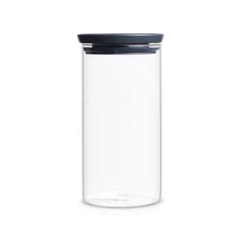 Стъклен буркан Brabantia Stackable 1.1L, Dark Grey