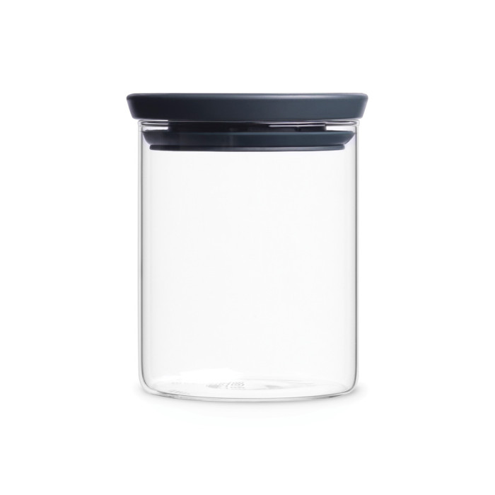 Стъклен буркан Brabantia Stackable 0.6L, Dark Grey - Кухня