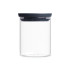 Стъклен буркан Brabantia Stackable 0.6L, Dark Grey - Кухня