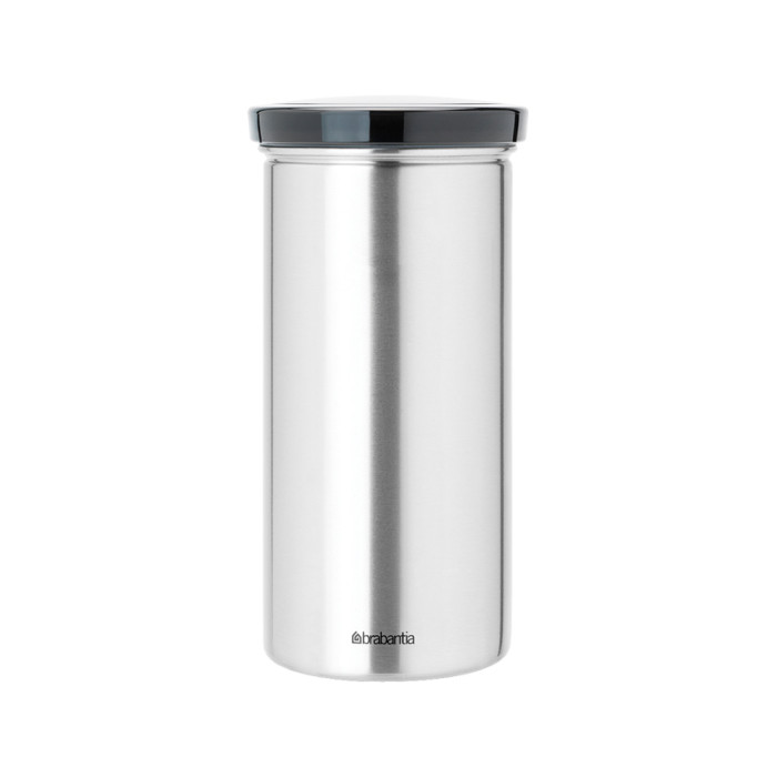Буркан за 18 броя кафе-капсули Brabantia Matt Steel Fingerprint Proof, Grey - Кухня