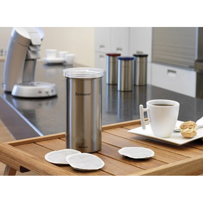 Буркан за 18 броя кафе-капсули Brabantia Matt Steel Fingerprint Proof, Grey Буркан за 18 броя кафе-капсули Brabantia Matt Steel Fingerprint Proof, Grey - Кухня