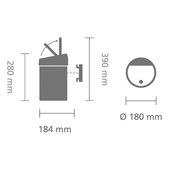 Кош за смет Brabantia Touch Bin 3L, Matt Steel Fingerprint Proof - Баня и почистване