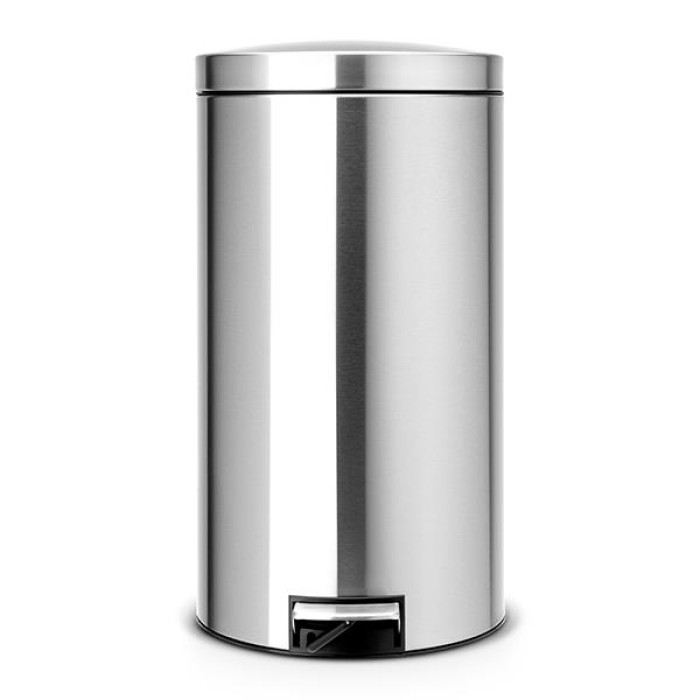 Кош за смет с педал Brabantia Silent Twin 2x20L, Matt Steel Fingerprint Proof Кош за смет с педал Brabantia Silent Twin 2x20L, Matt Steel Fingerprint Proof - Баня и почистване