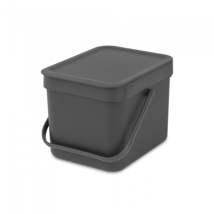 Кош за смет за разделно събиране Brabantia Sort&Go 6L, Dark Grey Кош за смет за разделно събиране Brabantia Sort&Go 6L, Dark Grey - Баня и почистване