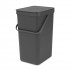 Кош за смет за разделно събиране Brabantia Sort&Go 16L, Dark Grey Кош за смет за разделно събиране Brabantia Sort&Go 16L, Dark Grey - Баня и почистване