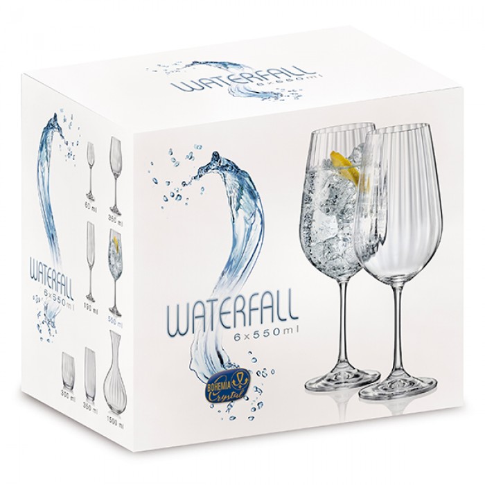 Чаша Bohemia Royal Waterfall, 6 бр., 550 ml Чаша Bohemia Royal Waterfall, 6 бр., 550 ml - Кухня