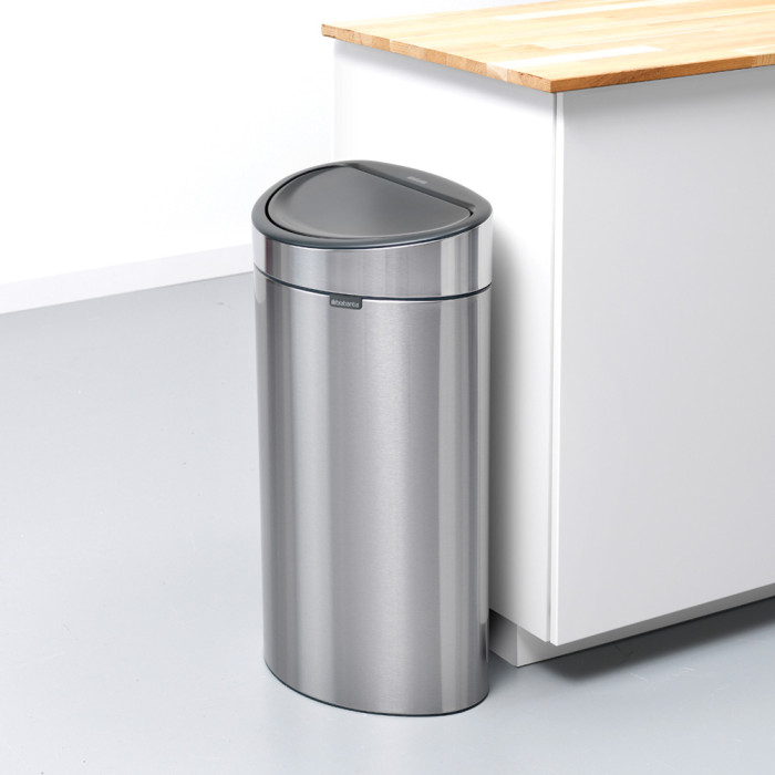 Кош за смет Brabantia Touch Bin New 40L, Matt Steel - Баня и почистване