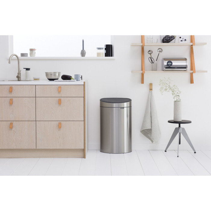 Кош за смет Brabantia Touch Bin New 40L, Matt Steel - Баня и почистване