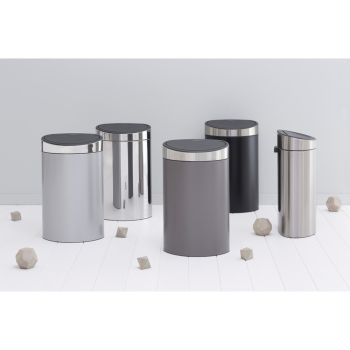 Кош за смет Brabantia Touch Bin New 40L, Matt Steel - Баня и почистване