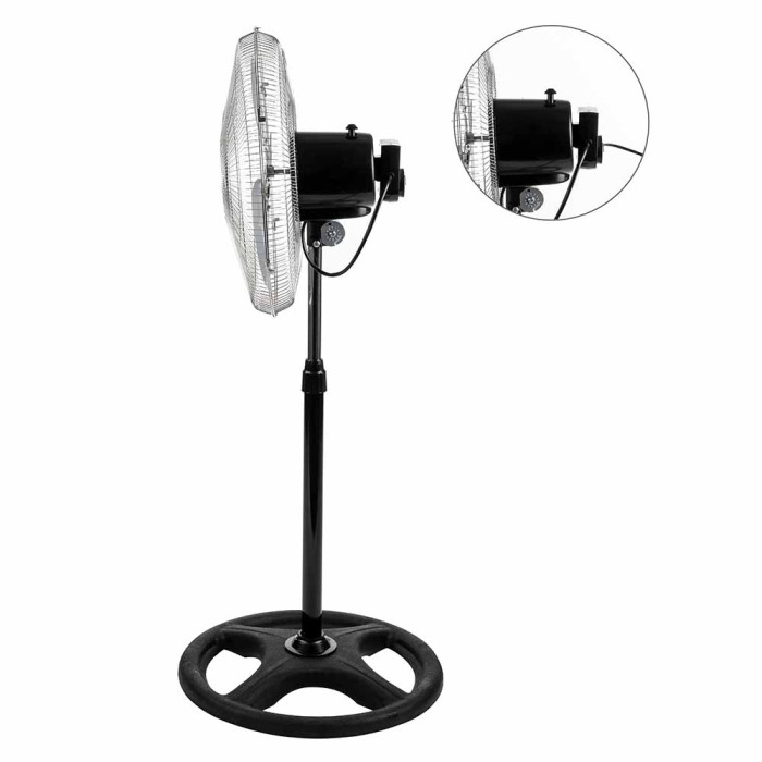 Вентилатор на стойка 18''Muhler FM-8138D 3в1, 70W, индустриален, на стойка, стена, под Вентилатор на стойка 18''Muhler FM-8138D 3в1, 70W, индустриален, на стойка, стена, под - Електроуреди