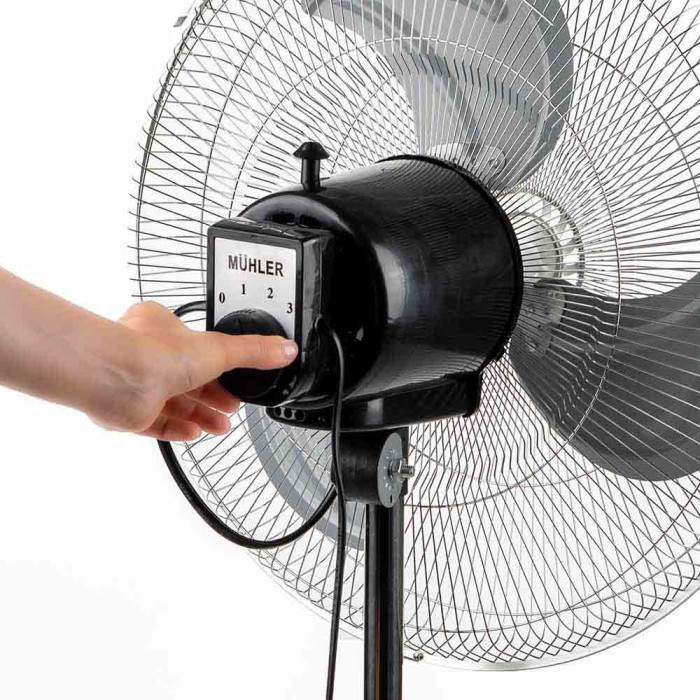 Вентилатор на стойка 18''Muhler FM-8138D 3в1, 70W, индустриален, на стойка, стена, под Вентилатор на стойка 18''Muhler FM-8138D 3в1, 70W, индустриален, на стойка, стена, под - Електроуреди