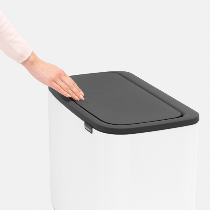 Кош за смет Brabantia Bo Touch 11/23L, White - Баня и почистване