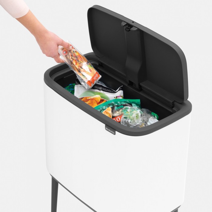 Кош за смет Brabantia Bo Touch 3x11L, White - Баня и почистване