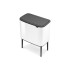 Кош за смет Brabantia Bo Touch 3x11L, White - Баня и почистване