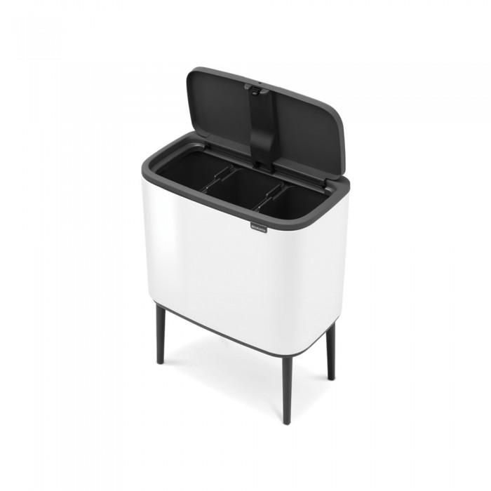 Кош за смет Brabantia Bo Touch 3x11L, White - Баня и почистване