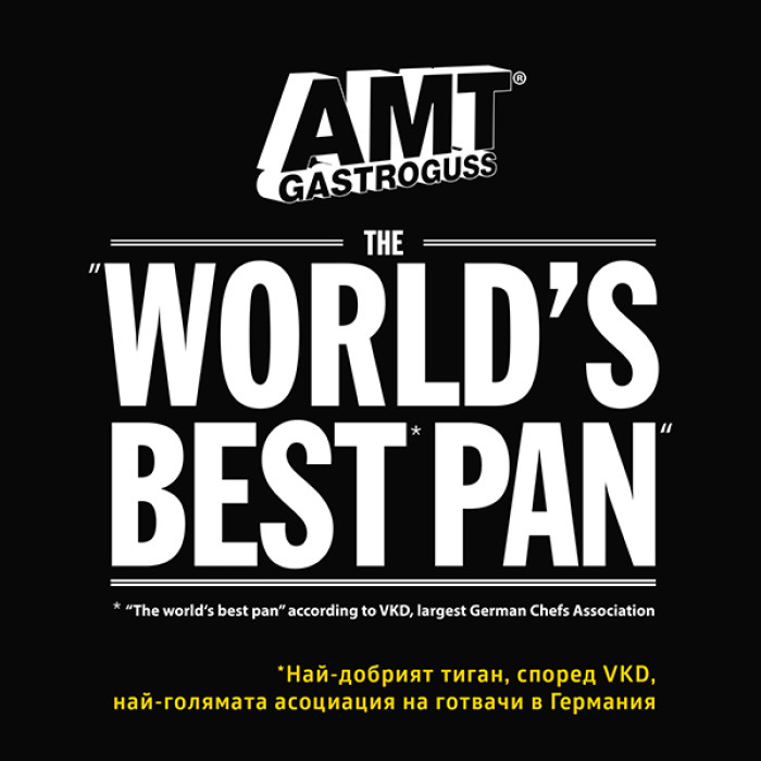 Уок тиган AMT 36cm, височина 9cm, 4.3L, две дръжки Уок тиган AMT 36cm, височина 9cm, 4.3L, две дръжки - Кухня