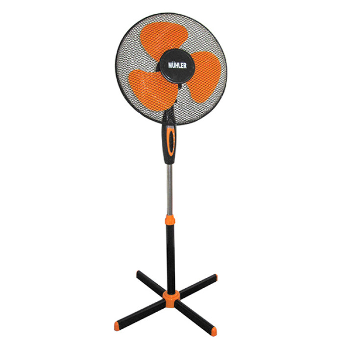 Вентилатор на стойка 16''Muhler FM-5070, 40W, черно-оранжево - Електроуреди