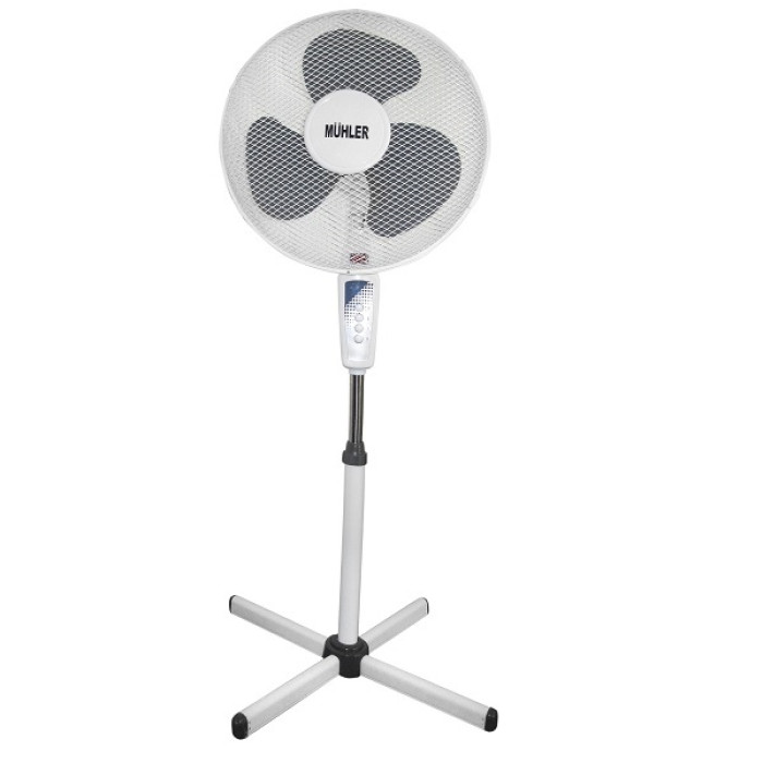 Вентилатор на стойка 16''Muhler FM-4040, 40W, бяло-сиво - Електроуреди