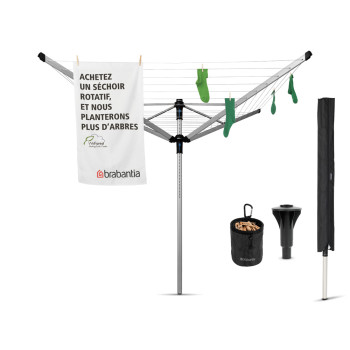 Външен простор Brabantia Lift-О-Matic Advance 60m, котва за бетониране, калъф, торба за щипки