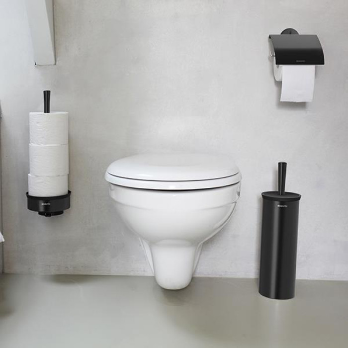 Държач за тоалетна хартия Brabantia ReNew Matt Black Държач за тоалетна хартия Brabantia ReNew Matt Black - Баня и почистване