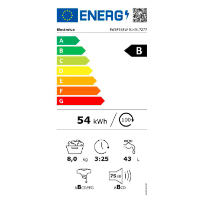 Пералня Electrolux EW6F348W Пералня Electrolux EW6F348W - Перални