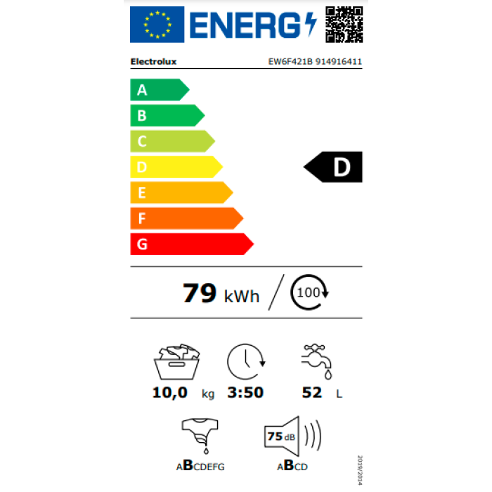 Пералня Electrolux EW6F421B Пералня Electrolux EW6F421B - Перални