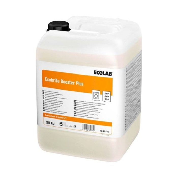 Течен препарат за усилване на перилното действие Ecolab Ecobrite Booster Plus, 25 кг Течен препарат за усилване на перилното действие Ecolab Ecobrite Booster Plus, 25 кг - Професионални уреди