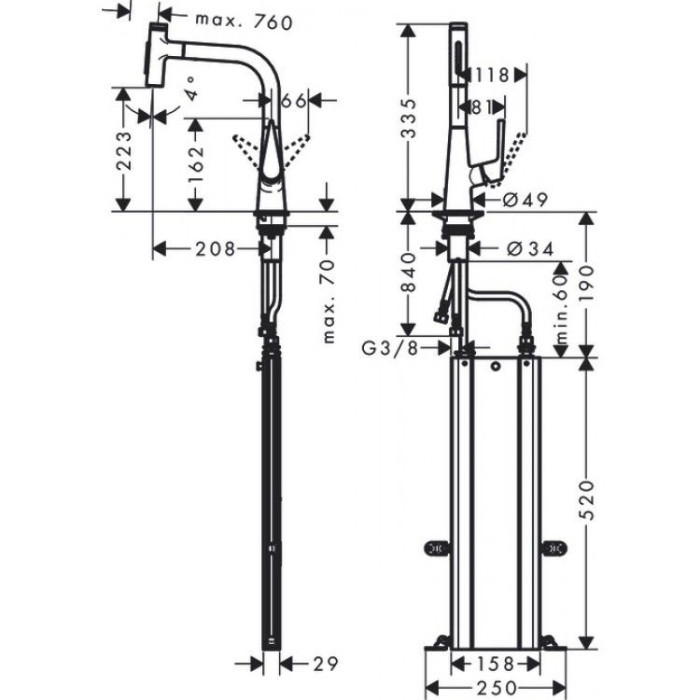 Смесител за кухня hansgrohe M5117-H220 Смесител за кухня hansgrohe M5117-H220 - Смесители