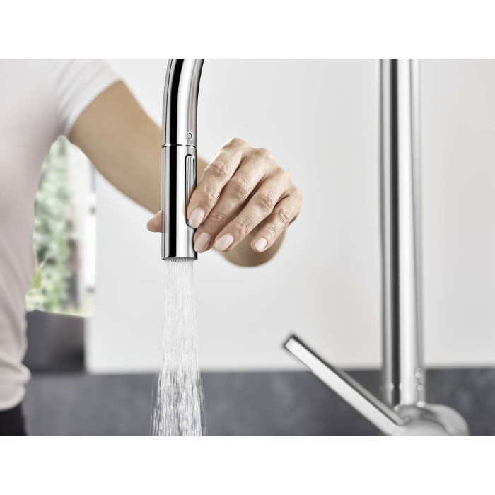 Смесител за кухня hansgrohe Talis M54-H210, pull-out spray, 2jet, chrome Смесител за кухня hansgrohe Talis M54-H210, pull-out spray, 2jet, chrome - Смесители