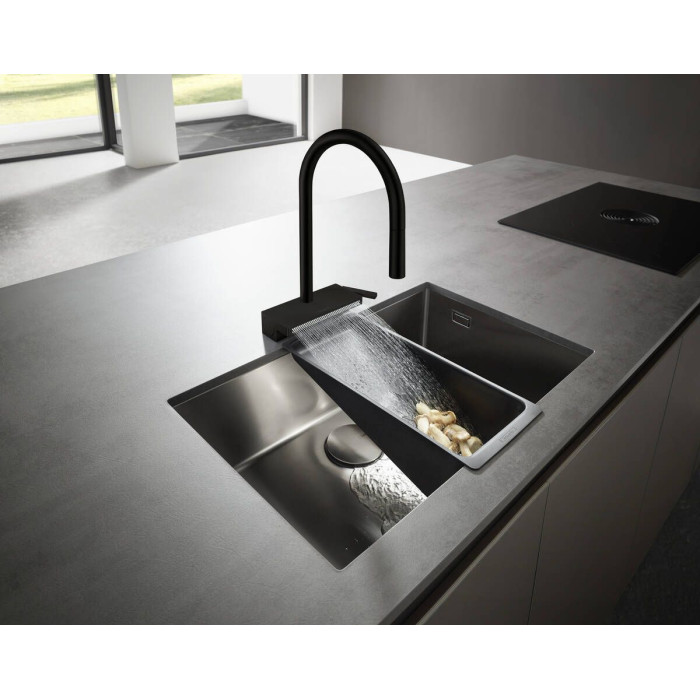 Смесител за кухня Hansgrohe Aquno Select M81-H170, Matt Black, pull-out spray, 3jet, sBox Смесител за кухня Hansgrohe Aquno Select M81-H170, Matt Black, pull-out spray, 3jet, sBox - Смесители