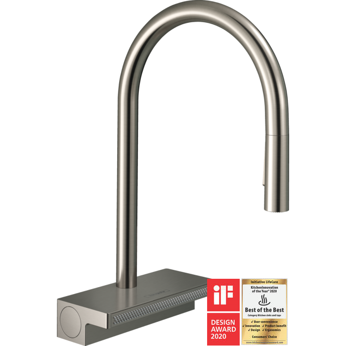 Смесител за кухня Hansgrohe Aquno Select M81-H170, Stainless Steel Finish, pull-out spray, 3jet, sBox Смесител за кухня Hansgrohe Aquno Select M81-H170, Stainless Steel Finish, pull-out spray, 3jet, sBox - Смесители