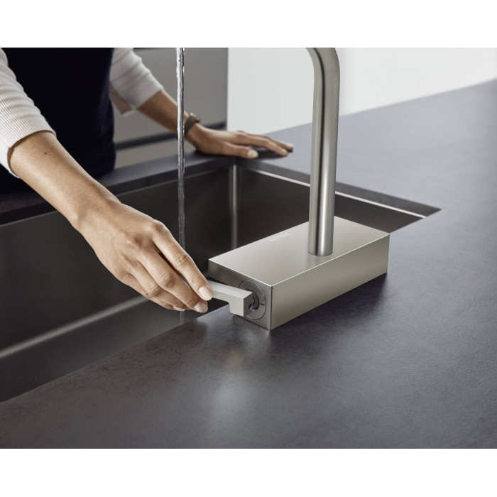 Смесител за кухня Hansgrohe Aquno Select M81-H250, Stainless Steel Finish, pull-out spray, 2jet, sBox Смесител за кухня Hansgrohe Aquno Select M81-H250, Stainless Steel Finish, pull-out spray, 2jet, sBox - Смесители